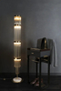 Sleek Tall Crystal Floor Lamp with Gold Accents And Geometric Design for Contemporary Home Lighting