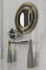 American Luxury Entryway Console Table, Minimalist Decorative Display Cabinet for Living Room, Garden, and Hotel Lobby