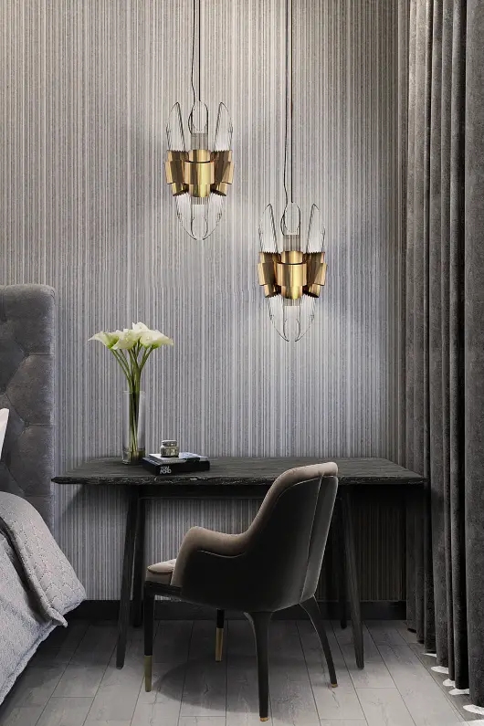 Contemporary Pendant Lamp with Crystal Glass And Gold-Plated Brass for Exquisite Elegance