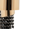 Architectural-Inspired Pendant Lamp with Black Crystals And Gold-Plated Brass for Modern Luxury