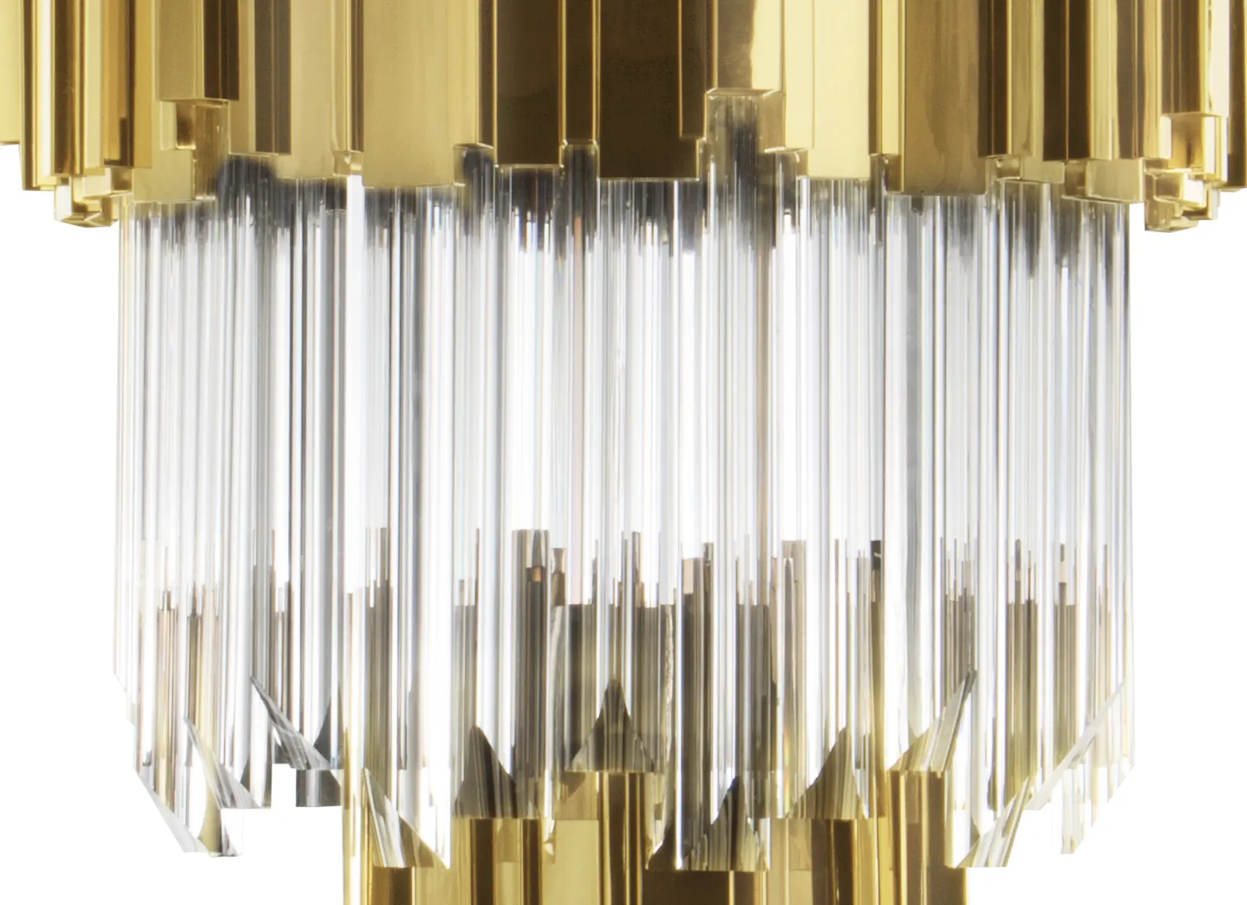 Luxurious Pendant Lamp Crafted From Gold-Plated Brass And Crystal Glass for Elegant Home Design