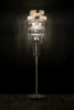 Elegant Crystal Floor Lamp with Cascading Glass Accents And Gold Base for Luxurious Home Lighting