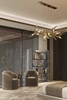 Innovative Gold Starburst Pendant Light with Modern Design, Perfect for Adding A Bold Statement To Contemporary Dining Rooms And Living Spaces