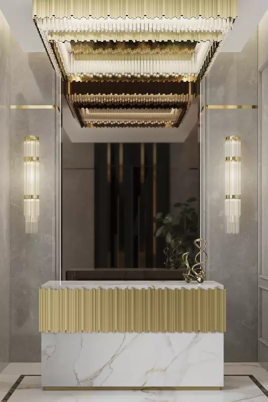 Modern Gold Wall Sconce with Tiered Crystal Rods, Perfect for Sleek And Elegant Lighting Solutions