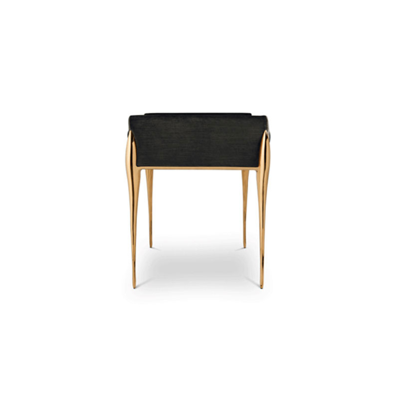 Nordic Style Thickened High-Elastic Sponge Bedroom Bench – Luxury Vanity Chair for Villas And Hotels, Makeup Stool with Footrest