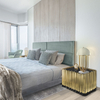 Nordic Minimalist Designer Bedside Table – Multi-Functional Metal Bedside Storage Cabinet for Hotel And Apartment Bedrooms