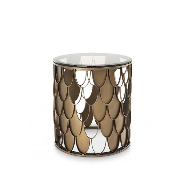Stylish Round Minimalist Coffee Table - High-End Stainless Steel Side Table for Living Room, Apartment, Hotel, And Lounge - Perfect Sofa End Table for Modern Decor
