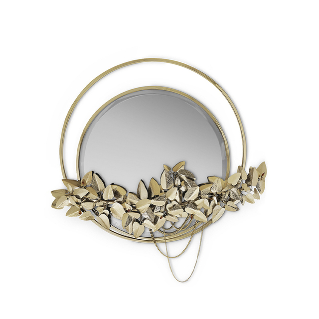 Modern Luxury Wall Mirror for Villa Bathrooms, Large Decorative Mirror for Living Room And Entryway