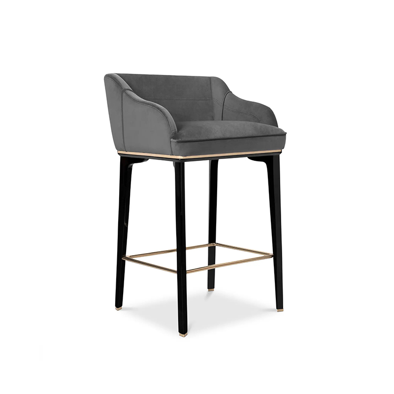 2024 New Fabric High-Stool Bar Chair for KTV, Bars, Villas, Kitchens, Tea Shops, And Cafes