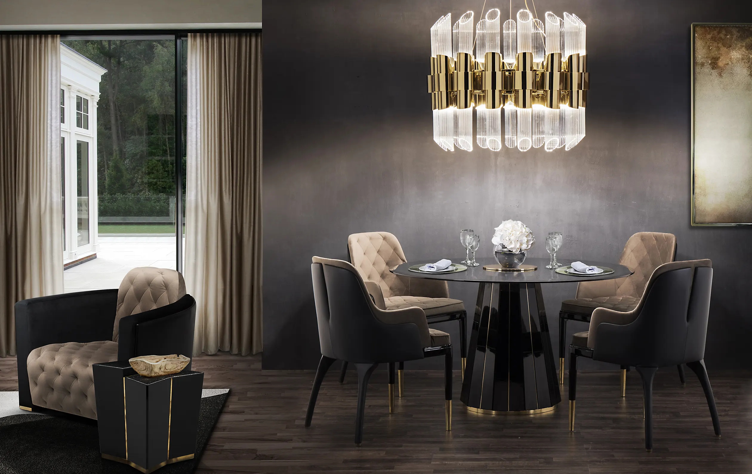 Luxury Marble Top Dining Table for Kitchen And Villa Dining Rooms, Elegant Banquet And Gathering Table for Meals And Parties
