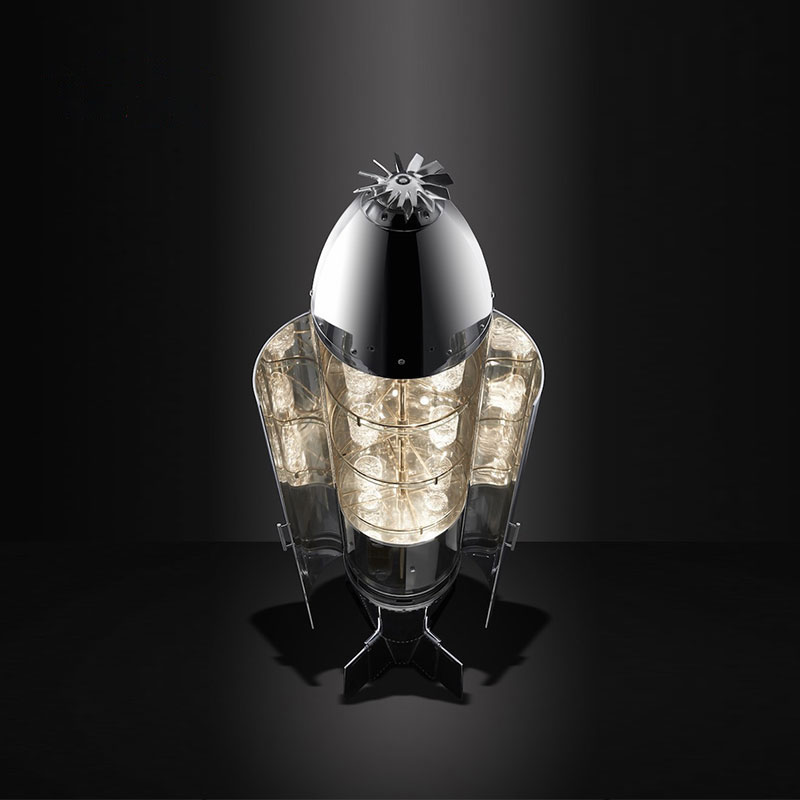 Creative Rocket-Shaped Wine Cabinet for Living Room, Large-Capacity Multi-Functional Wine And Bar Storage, Home Bar Display And Ice Wine Cabinet
