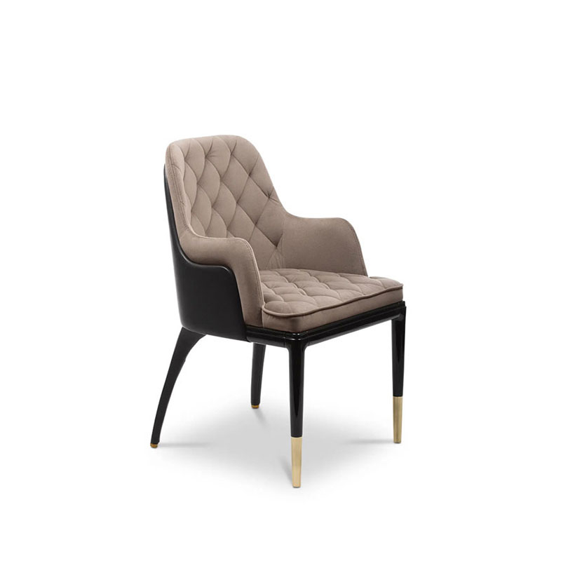 Factory Direct Luxury Villa Dining Chair with Comfortable Cushion, Elegant Dining And Vanity Chair for Home And Bedroom