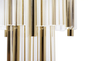 Elegant Crystal Pendant Light with Gold-Plated Brass for A Striking Beacon of Illumination