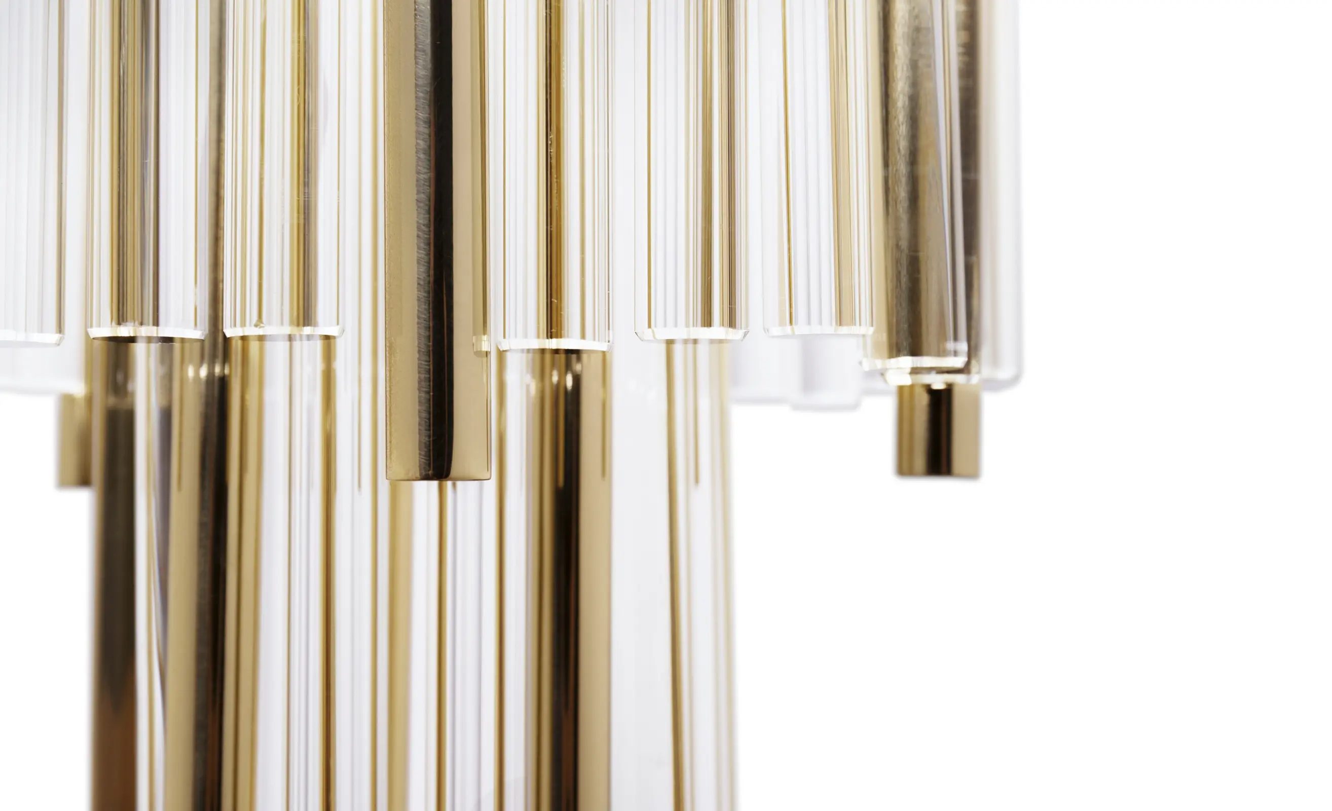 Elegant Crystal Pendant Light with Gold-Plated Brass for A Striking Beacon of Illumination