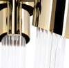 Contemporary Pendant Lamp with Crystal Glass And Gold-Plated Brass for Exquisite Elegance