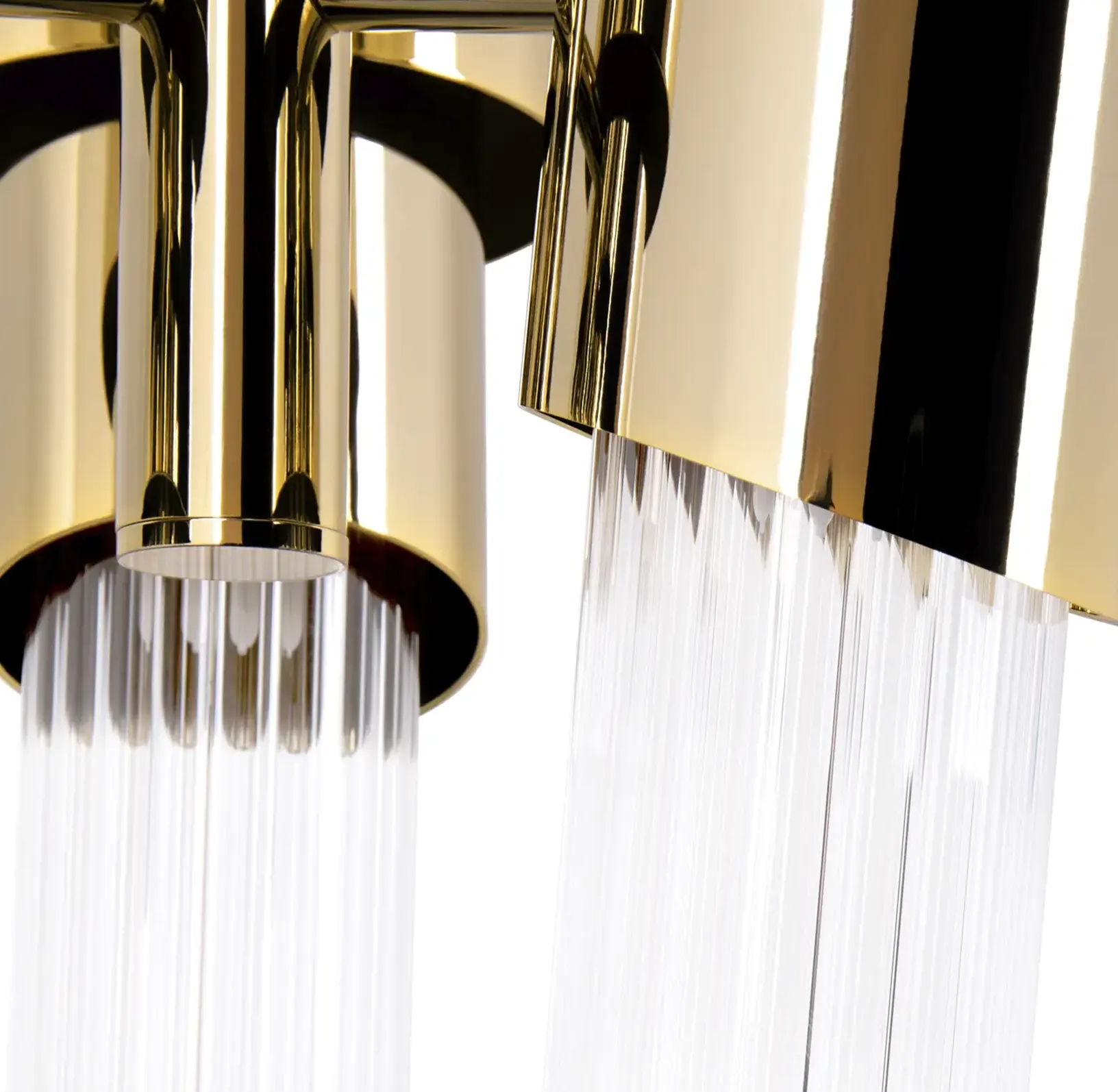 Contemporary Pendant Lamp with Crystal Glass And Gold-Plated Brass for Exquisite Elegance