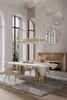 Elegant Gold And Crystal Pendant Light with Modern Layered Design, Ideal for Enhancing Style And Luxury in Dining Rooms And Contemporary Spaces