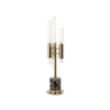 Elegant Gold And Black Marble Table Lamp with Modern Triple-Tube Design, Perfect for Adding A Touch of Luxury To Any Space