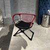 Light Luxury Metal Leg Dining Chair with Back and Armrest – American Cafe Restaurant Chair for Dining, Bar, or Lounge – Modern Bar Chair, Stylish and Comfortable Seating, Durable Metal Frame – Perfect