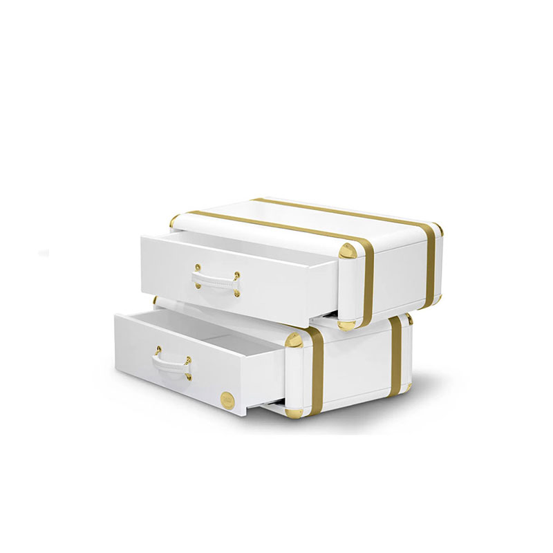 Hot-Selling Modern Creative Sofa Side Table for Living Room, Double-Drawer Coffee Table, Bedside Cabinet, And Low Table