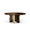 Source Factory Round Family Dining Table – Thickened Solid Wood Dining Table for Luxurious And Easy-Clean Dining – Ideal Kitchen And Restaurant Table