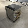Villa Dining Room And Study Stainless Steel Wine Cabinet, Compact Freestanding Wine Storage with Non-Slip Shelves