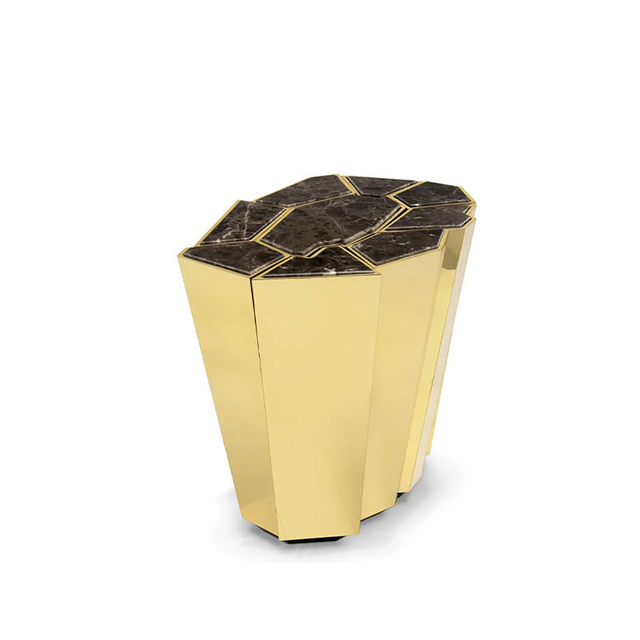 Factory Direct Modern Minimalist Stainless Steel Frame Sofa Side Table, Low Tea Table for Living Room And Reception