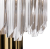 Square Plafond Light Fixture with Iconic Design in Crystal Glass And Gold-Plated Brass for Stylish Interiors