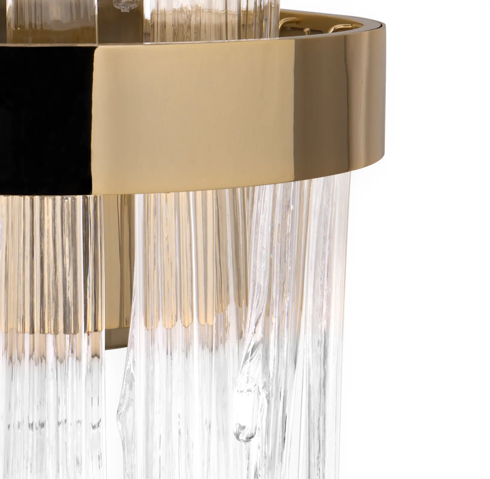 Stunning Double-Tier Gold And Crystal Pendant Light with Elegant Dripping Design, Perfect for Modern Dining And Living Room Spaces, Enhancing Sophistication And Style