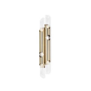 Contemporary Gold And Clear Glass Wall Lamp with Artistic Design, Perfect for Adding A Touch of Elegance To Any Room