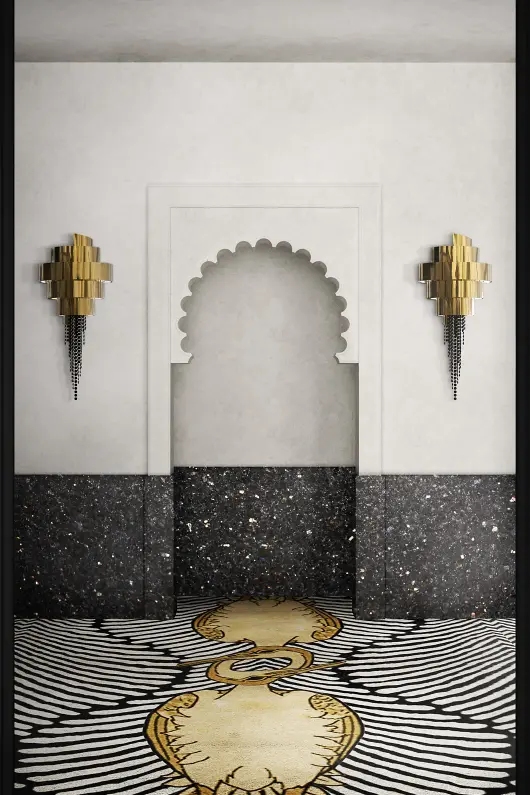 Elegant Gold Wall Sconce with Cascading Crystal Details, Perfect for Adding A Luxurious Touch To Sophisticated Interiors