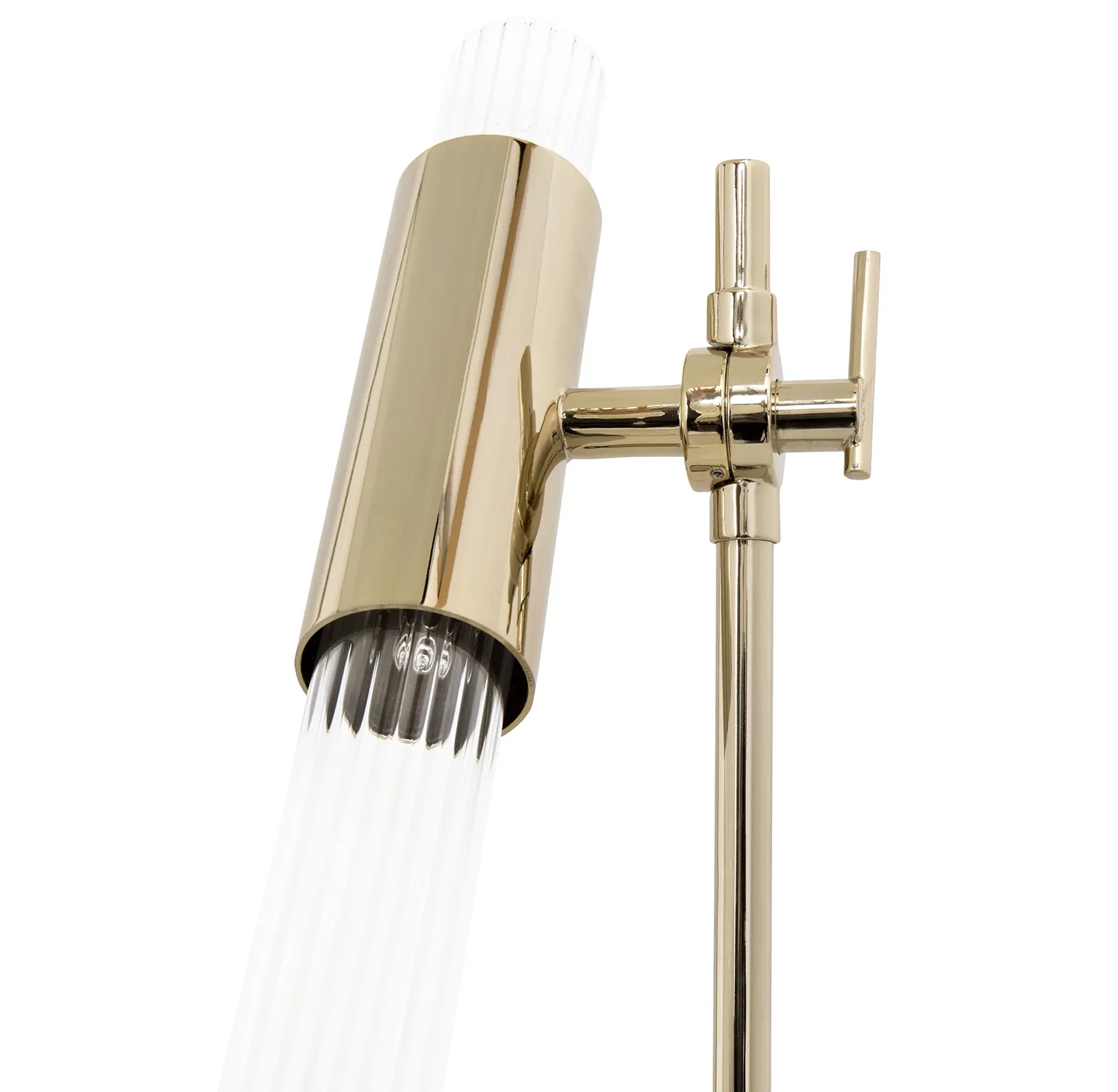 Sleek Black Marble And Gold Table Lamp with Modern Tubular Design, Perfect for Adding A Touch of Elegance To Desks And Living Spaces