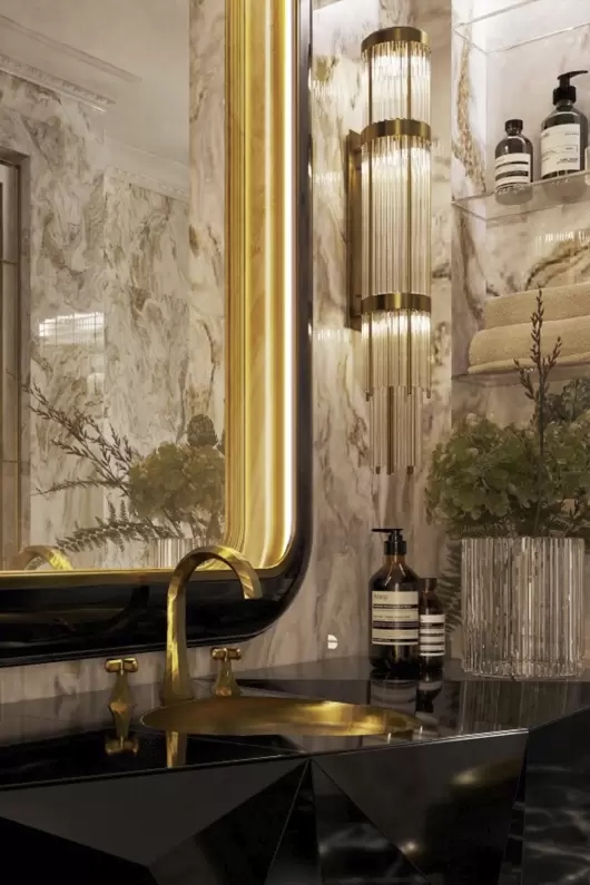 Modern Gold Wall Sconce with Tiered Crystal Rods, Perfect for Sleek And Elegant Lighting Solutions