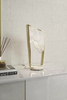Contemporary Gold And Marble Table Lamp with Artistic Geometric Design, Perfect for Adding Elegance To Desks And Living Areas
