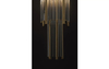 Elegant Vertical Crystal Wall Light with Golden Accents And Marble Mount