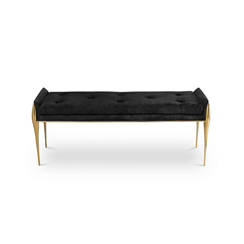 Nordic Style Thickened High-Elastic Sponge Bedroom Bench – Luxury Vanity Chair for Villas And Hotels, Makeup Stool with Footrest