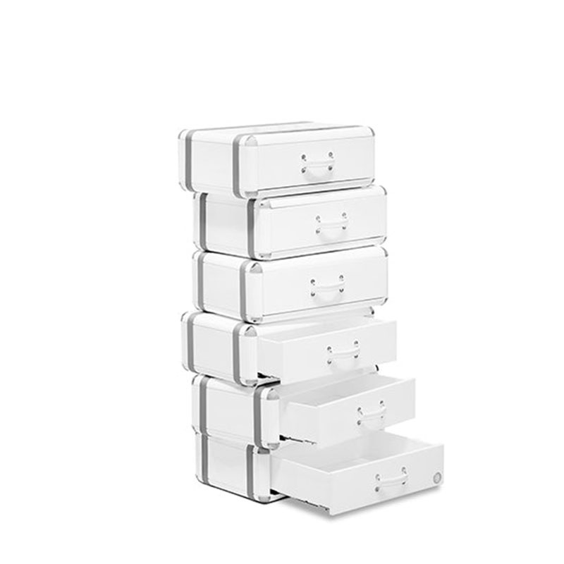 Nordic Minimalist Multi-Layer Drawer Bedside Storage Cabinet – Solid Wood Bedside Table with Sturdy And Stable Frame for Bedroom Organization