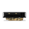 Bestselling Laurent Black Gold Marble Sideboard – Multi-Functional Storage Cabinet for Entryways, Living Rooms, And Dining Areas