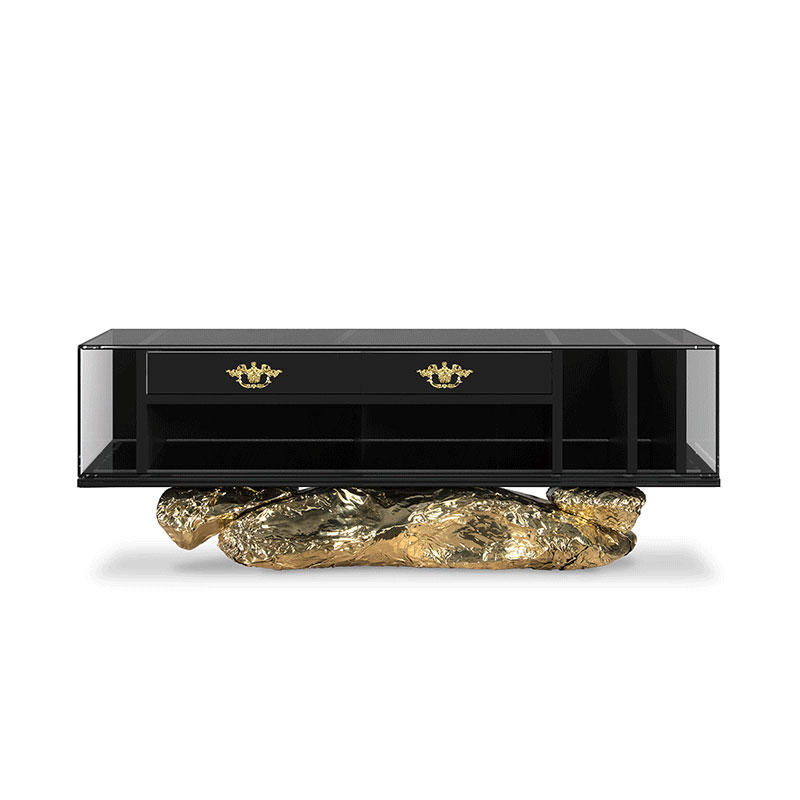 Bestselling Laurent Black Gold Marble Sideboard – Multi-Functional Storage Cabinet for Entryways, Living Rooms, And Dining Areas