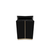 Nordic Minimalist Marble Top Nightstand, Geometric Bedside Table And Storage Cabinet for Bedroom Decor