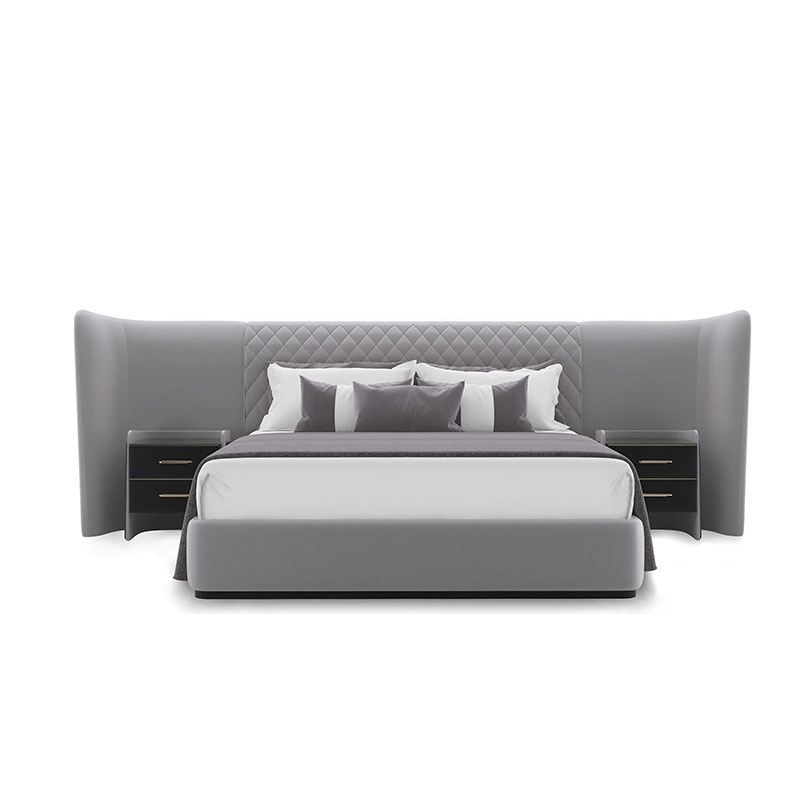 2024 New Luxury Villa Master Bedroom King Bed with High-Elastic Mattress, Designer Double Bed for Ultimate Comfort