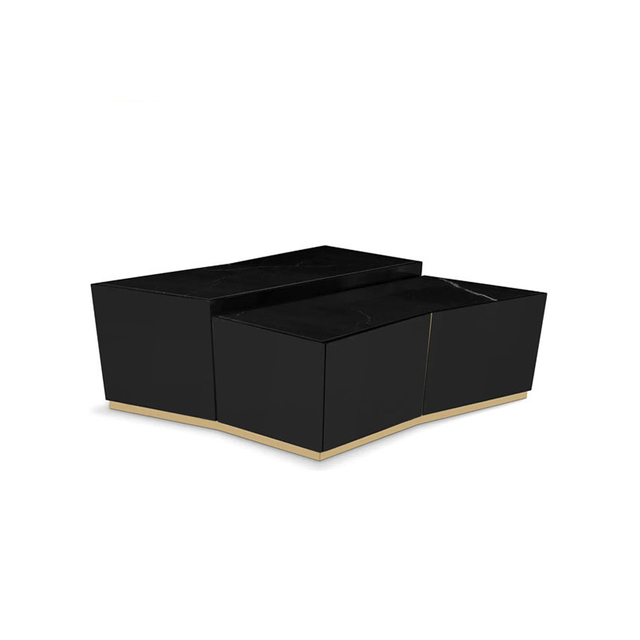 Nordic Modern Minimalist Marble Coffee Table with Drawers, Living Room Side Table And Reception Room Tea Table for Hotels