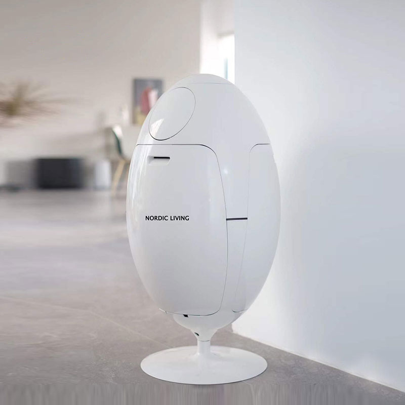 European Creative Multi-Layer Egg-Shaped Wine Cabinet with Hidden Storage, Non-Slip Shelves for Home Bar Or Living Room