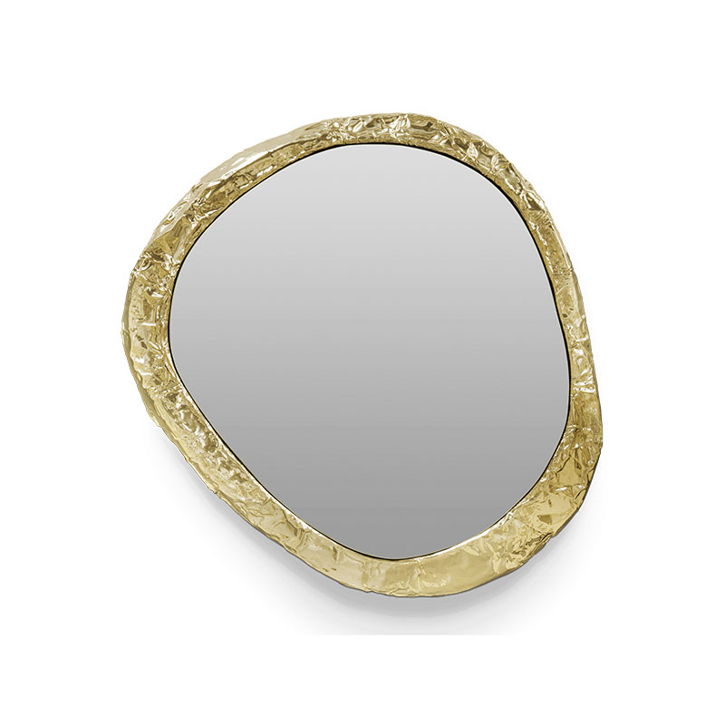 European Vintage Copper Frame Mirror Set, High-Definition Feng Shui Decorative Mirror for Bathroom, Living Room, And Entryway