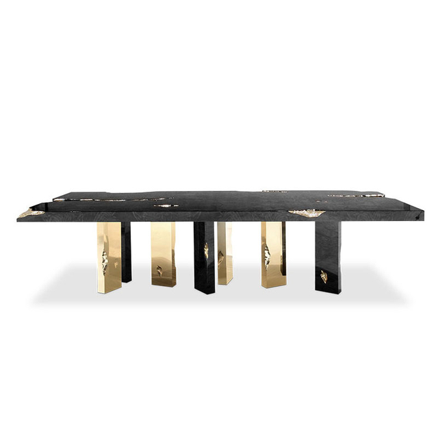Modern Luxury Villa Designer Dining Table, Creative Marble Table for 4-8 People, Easy-to-Clean Dining Room Table