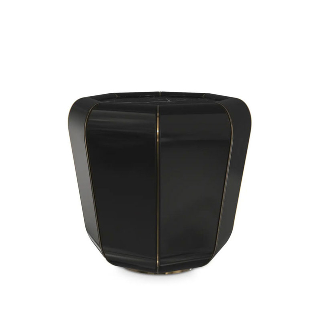 Italian Luxury Marble Top Polygonal Coffee Table, Geometric Tea Table And Sofa Side Table for Living Room