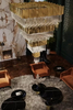 Sleek Gold And Crystal Chandelier with Square Layers for Modern Elegance in Home Lighting