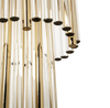 Elegant Crystal Pendant Light with Gold-Plated Brass for A Striking Beacon of Illumination