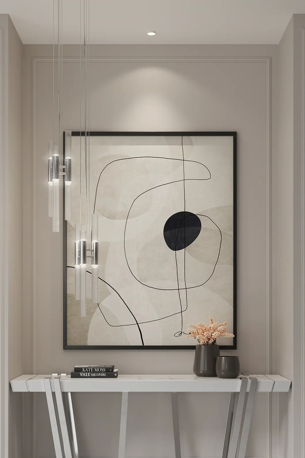 Exquisite Waterfall Pendant Lamp with Gold-Plated Brass And Ribbed Crystal Glass for Luxurious Illumination
