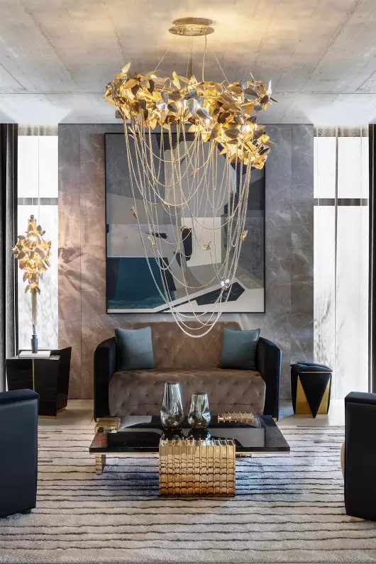 Artistic Floral-Inspired Chandelier with Elegant Cascading Design for Unique Home Lighting